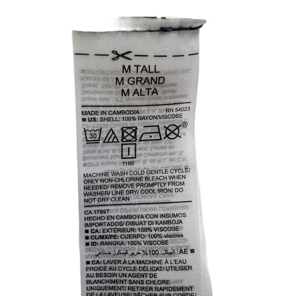 NWT Old Navy Floral Print V Neck Shift Dress Size Medium Tall - Picture 6 of 9